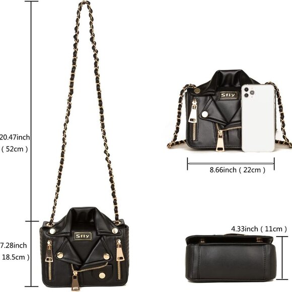 Women Satchel Chain Strap Shoulder Bag Leather Crossbody Handbags Ladies Evening - Picture 4 of 6